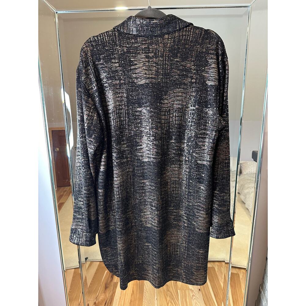 Joseph Ribkoff: Sequined Button Down Tunic - image 2